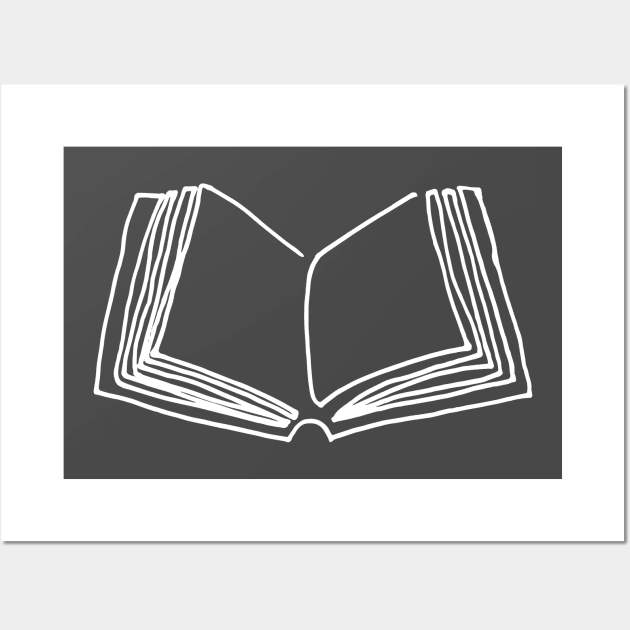 One line book Wall Art by COLeRIC